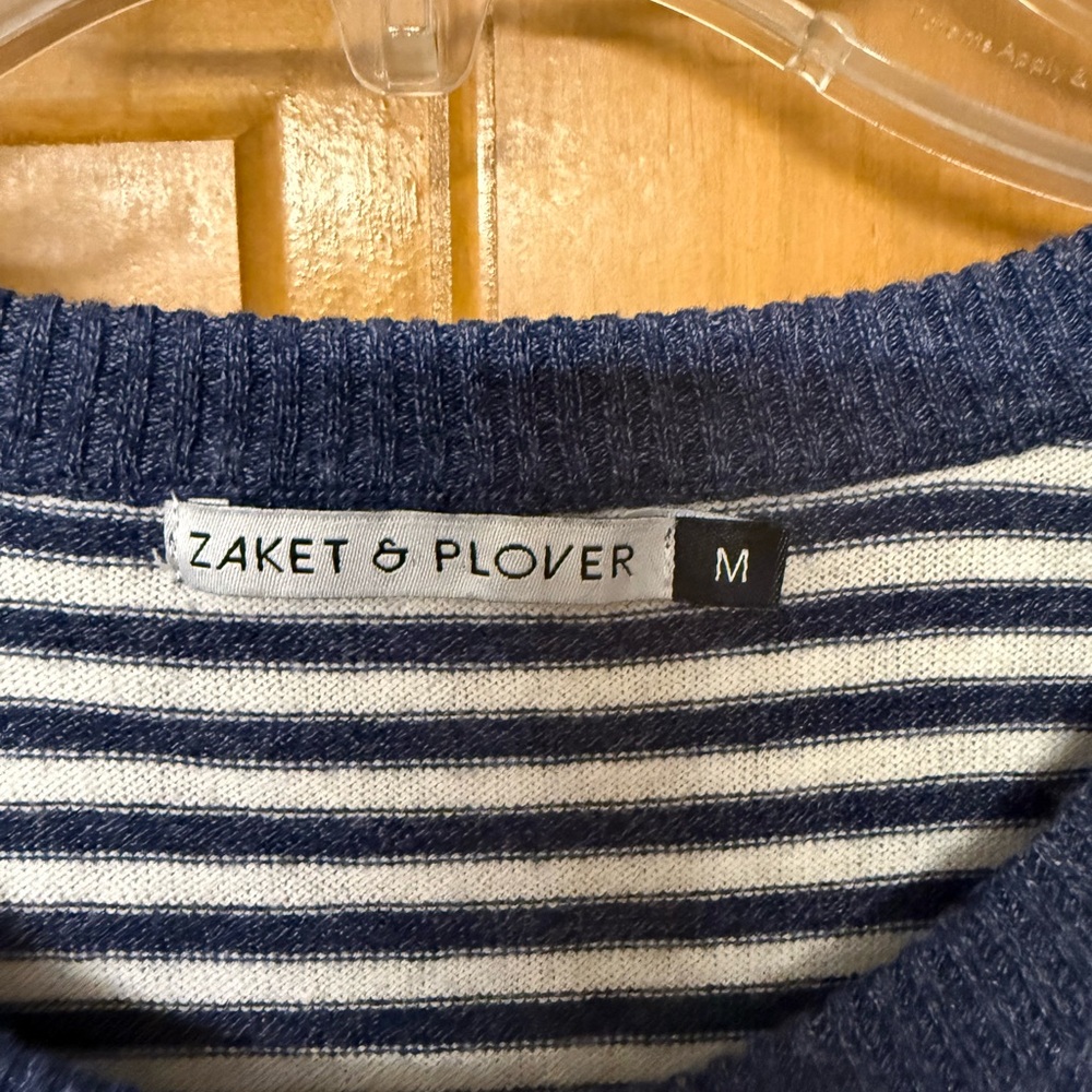 Blue Floral Sweater with Yellow Accents - Picture 4 of 5